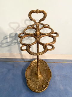 Italian Art Nouveau Liberty Brass Umbrella Stand 1930s - 2602600