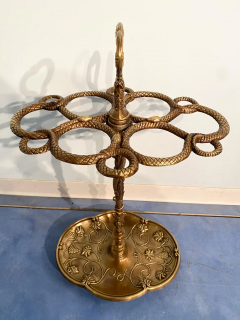 Italian Art Nouveau Liberty Brass Umbrella Stand 1930s - 2602601