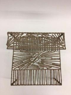 Italian Arte Povera Post Minimalist Wrought Iron Sculpture or Side Table - 1811216