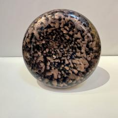 Italian Aventurine Vintage Murano Glass Black Copper Large Bottle with Stopper - 4344101