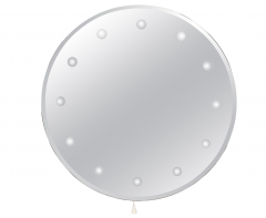 Italian Backlit Bathroom Circular Mirror - 4613030