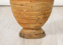 Italian Bamboo Basket with Handle Italy circa 1950 - 3534184