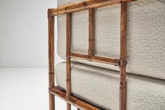 Italian Bamboo Lounge Chairs with Geometric Frames Italy 1970s - 2968912