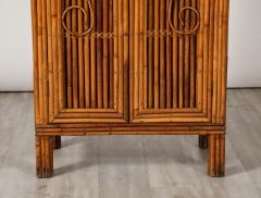 Italian Bamboo Two Door Cabinet Italy circa 1950 - 3533625