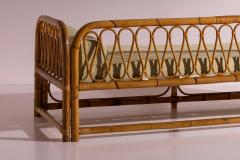 Italian Bamboo and Rattan Daybed 1950s - 4486799