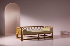 Italian Bamboo and Rattan Daybed 1950s - 4486808