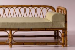Italian Bamboo and Rattan Daybed 1950s - 4486810