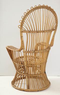 Italian Bamboo and Rattan High Back Armchair - 2161815