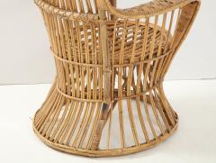 Italian Bamboo and Rattan High Back Armchair - 2161819