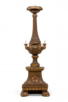 Italian Baroque Monumental Carved Giltwood Altar Candlestick - 4198064