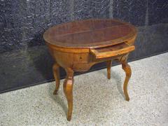 Italian Baroque Oval Fruitwood Veneered and Inlaid Desk Late 17th Century - 4335168