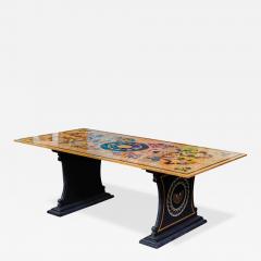 Italian Baroque Scagliola Style Painted Marble Top Dining or Refectory Table - 4762559