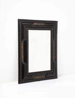 Italian Baroque Style Ebonized and Faux Tortoise Framed Mirror circa 1900 - 3156614