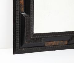 Italian Baroque Style Ebonized and Faux Tortoise Framed Mirror circa 1900 - 3156616