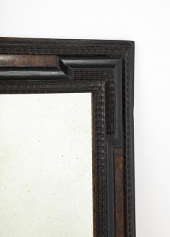 Italian Baroque Style Ebonized and Faux Tortoise Framed Mirror circa 1900 - 3156619