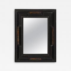 Italian Baroque Style Ebonized and Faux Tortoise Framed Mirror circa 1900 - 3160646