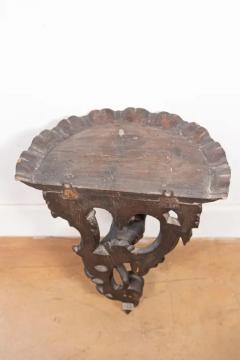 Italian Baroque Style Late 19th Century Fruitwood Wall Bracket with Carved Putto - 3722478