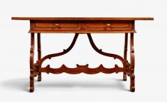 Italian Baroque Style Writing or Side Table in Walnut 20th Century - 4808553