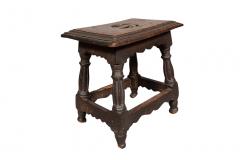 Italian Baroque Walnut Stool - 3738760