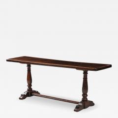 Italian Baroque Walnut Trestle Table - 3591292