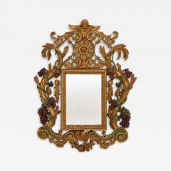 Italian Baroque style painted giltwood wall mirror - 2420561