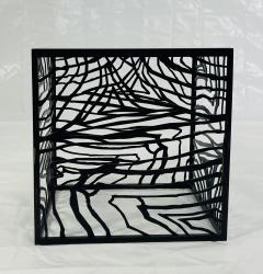 Italian Blackened Bronze Cube Table by Jean Louis Deniot Labeled - 4366179