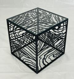 Italian Blackened Bronze Cube Table by Jean Louis Deniot Labeled - 4366182