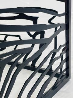 Italian Blackened Bronze Cube Table by Jean Louis Deniot Labeled - 4366188