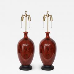 Italian Bloodstone Glazed Lamps - 848507