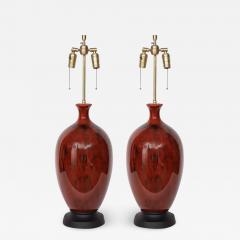 Italian Bloodstone Glazed Lamps - 848507