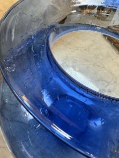 Italian Blue Art Glass Vase 1970s - 4315806
