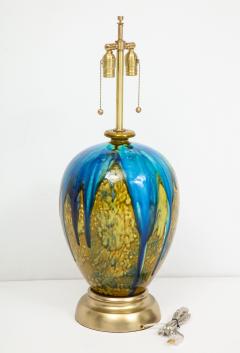 Italian Blue Green Drip Glaze Lamps - 755876