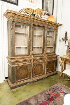 Italian Bookcase 18th Century Painted And Parcel Gilt - 3744256