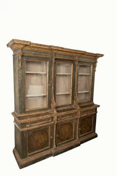 Italian Bookcase 18th Century Painted And Parcel Gilt - 3744298