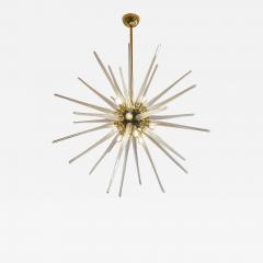 Italian Brass And Murano Glass Sputnik Chandelier - 3675945