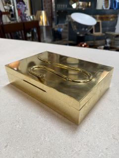 Italian Brass Box with Sculptural Snake Motif Mid Century - 4487976