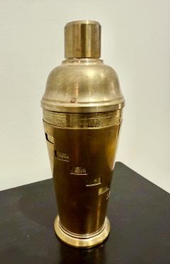 Italian Brass Cocktail Shaker with Recipe Dial 1950s - 4229465