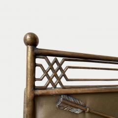Italian Brass Crossed Arrows Headboards circa 1940 - 4749012