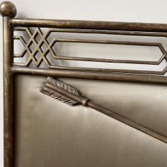 Italian Brass Crossed Arrows Headboards circa 1940 - 4749016