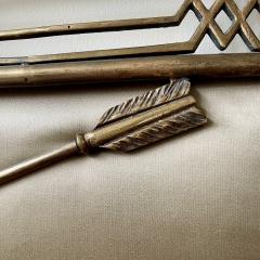 Italian Brass Crossed Arrows Headboards circa 1940 - 4749018
