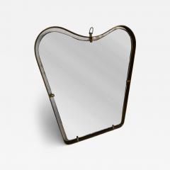 Italian Brass Framed Organic Mirror with Aged Glass 1950s - 4466978