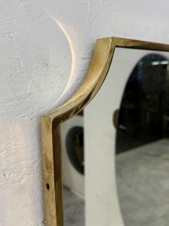 Italian Brass Framed Wall Mirror 1970s - 4291943