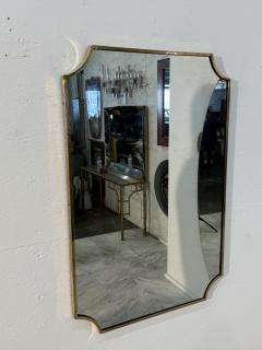 Italian Brass Framed Wall Mirror 1970s - 4291945