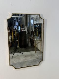 Italian Brass Framed Wall Mirror 1970s - 4291946