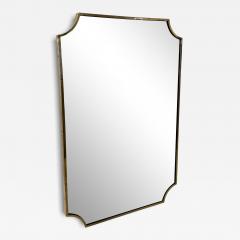 Italian Brass Framed Wall Mirror 1970s - 4297047