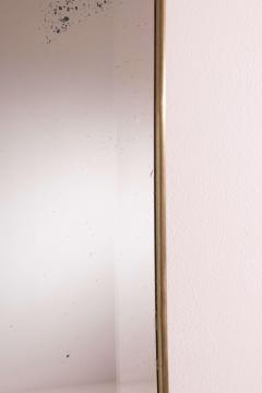 Italian Brass Framed Wall Mirror with Soft Rectangular Form Early 1960s - 4486843