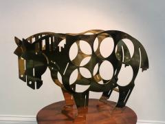 Italian Brass Horse Motif Wine Rack - 1074872