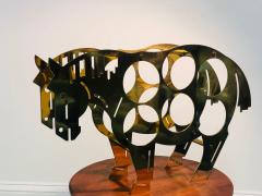 Italian Brass Horse Motif Wine Rack - 1074874