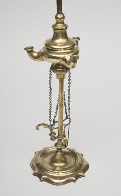 Italian Brass Lucerne Oil Lamp Electrified - 1679469