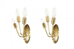 Italian Brass Sconces 1950s - 1197581